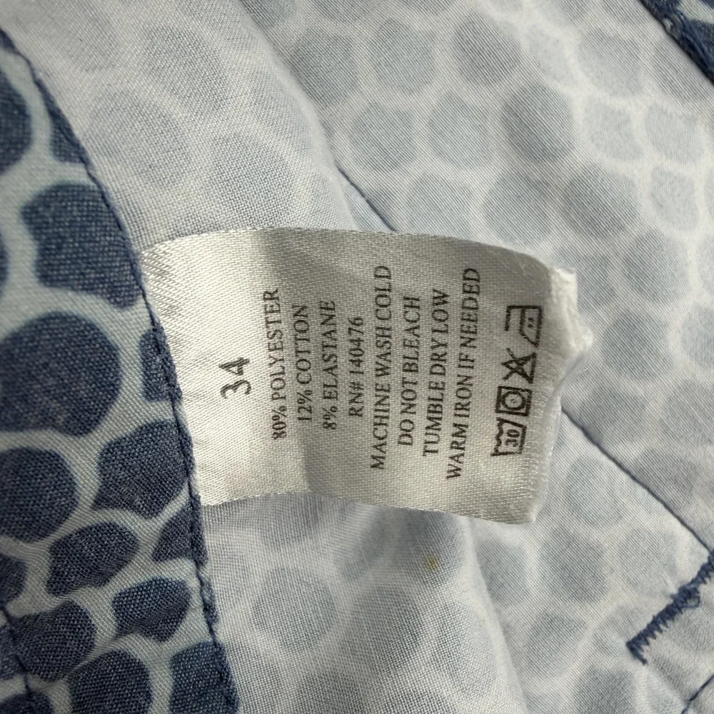 Faherty Board Shorts Mens 34 Blue Geometric Swim Trunks Drawstring Surf Outdoor
